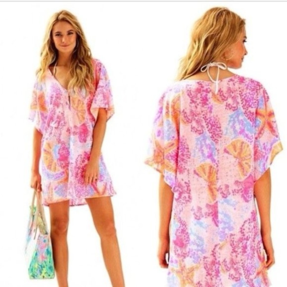 Lilly Pulitzer Pink and Blue Swim Coverup